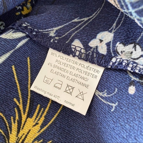NWT- Angvns- Blue Floral Top - Picture 5 of 6